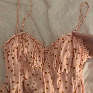 Free people, women’s 6, romper, sweet heart neckline, pockets, removable straps